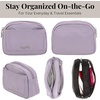image:imageBaggallini Womens Pocket Cosmetic  Lightweight Bag  Travel Essentials Makeup OrganizerLilac