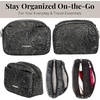 image:imageBaggallini Womens Pocket Cosmetic  Lightweight Bag  Travel Essentials Makeup OrganizerMidnight Blossom