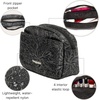 image:imageBaggallini Womens Pocket Cosmetic  Lightweight Bag  Travel Essentials Makeup OrganizerMidnight Blossom