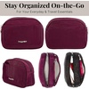 image:imageBaggallini Womens Pocket Cosmetic  Lightweight Bag  Travel Essentials Makeup OrganizerMulberry