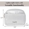 image:imageBaggallini Womens Pocket Cosmetic  Lightweight Bag  Travel Essentials Makeup OrganizerSilver Metallic