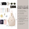 image:imageBaggallini womens Baggallini Central Park Sling  12x7 Sling Crossbody Bag With Convertible Adjustable Shoulder StrapCoconut Twill