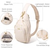 image:imageBaggallini womens Baggallini Central Park Sling  12x7 Sling Crossbody Bag With Convertible Adjustable Shoulder StrapCoconut Twill