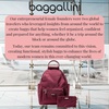 image:imageBaggallini womens New Classic Heritage With Rfid Phone Wristlet All Day Backpack Black One Size USDark Cherry