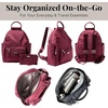 image:imageBaggallini womens New Classic Heritage With Rfid Phone Wristlet All Day Backpack Black One Size USDark Cherry