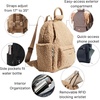 image:imageBaggallini womens New Classic Heritage With Rfid Phone Wristlet All Day Backpack Black One Size USTaupe Faux Shearling