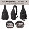 image:imageDaily Sling  Lightweight 126x75 Sling Crossbody Bag with Convertible Adjustable Shoulder StrapBlack