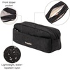 image:imageLong Pocket Cosmetic  Lightweight 78x 31x21 Makeup Bag  Travel Essentials Makeup OrganizerBlack Cheetah Emboss