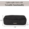 image:imageLong Pocket Cosmetic  Lightweight 78x 31x21 Makeup Bag  Travel Essentials Makeup OrganizerBlack Cheetah Emboss
