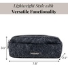 image:imageLong Pocket Cosmetic  Lightweight 78x 31x21 Makeup Bag  Travel Essentials Makeup OrganizerMidnight Blossom Print