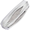 image:imageLong Pocket Cosmetic  Lightweight 78x 31x21 Makeup Bag  Travel Essentials Makeup OrganizerSilver Metallic