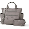 image:image3in1 Convertible Backpack Tote Handbag  15x12 Lightweight Travel Bag w RFID Phone WristletSterling Shimmer