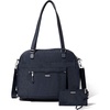 image:imageBaggallini Overnight Expandable Laptop Tote  Lightweight Travel Bag for Women  OvernightFrench Navy