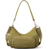 image:imageBaggallini Savannah Crossbody 12x8 wRFID Card Holder Vegan Leather Shoulder Strap Convertible Crossbody for WomenSage Twill