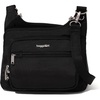 image:imageBaggallini Securtex Antitheft Crossover Crossbody Bag 11w X 85h Rfid Builtin Wallet Locking ZippersBlack