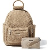 image:imageBaggallini womens New Classic Heritage With Rfid Phone Wristlet All Day Backpack Black One Size USTaupe Faux Shearling