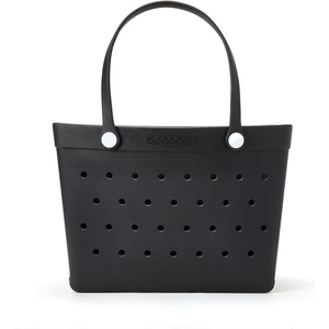 image:imageBaggallini Breeze Tote  9x18 Lightweight Washable Shoulder Bag  EVA Durable Beach BagEva Black