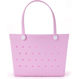 image:imageBaggallini Breeze Tote  9x18 Lightweight Washable Shoulder Bag  EVA Durable Beach BagEva Hibiscus Pink