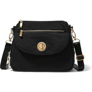 image:imageBaggallini Calais Crossbody Bags for Women 10x7 Lightweight WaterResistant Travel Purse RFID amp Interior OrganizationBlack  Gold Hardware