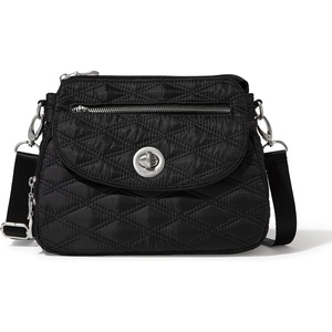 image:imageBaggallini Calais Crossbody Bags for Women 10x7 Lightweight WaterResistant Travel Purse RFID amp Interior OrganizationBlack Quilt
