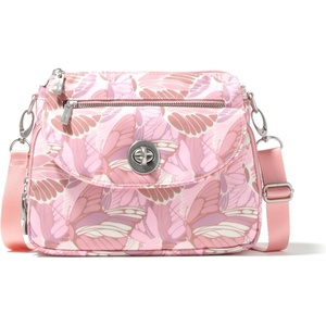 image:imageBaggallini Calais Crossbody Bags for Women 10x7 Lightweight WaterResistant Travel Purse RFID amp Interior OrganizationPink Butterfly Print