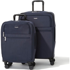 image:imageBaggallini CarryOn and Large Checked Luggage Bundle  Lightweight Luggage SetFRENCH NAVY