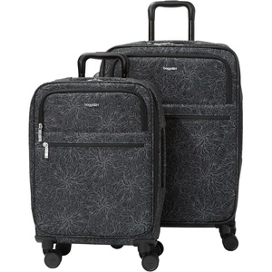 image:imageBaggallini CarryOn and Large Checked Luggage Bundle  Lightweight Luggage SetMIDNIGHT BLOSSOM PRINT