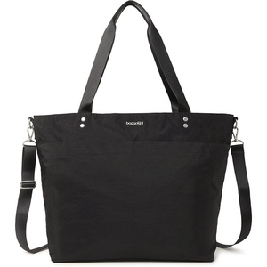 image:imageBaggallini Carryall Tote  Lightweight Nylon Zipper Top Weekender Travel Beach Bag wLuggage SleeveBlack