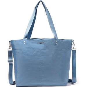image:imageBaggallini Carryall Tote  Lightweight Nylon Zipper Top Weekender Travel Beach Bag wLuggage SleeveCornflower