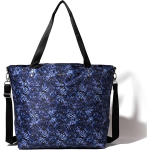 image:imageBaggallini Carryall Tote  Lightweight Nylon Zipper Top Weekender Travel Beach Bag wLuggage SleeveIndigo Petal
