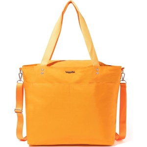 image:imageBaggallini Carryall Tote  Lightweight Nylon Zipper Top Weekender Travel Beach Bag wLuggage SleeveMarigold