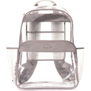 image:imageBaggallini Clear Backpack  Lightweight Large 115x 155x 6 Inch Clear BagGray