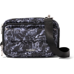 image:imageBaggallini Double Zip Convertible CrossbodyBlack Divine Rose