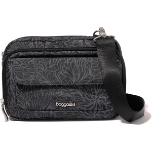 image:imageBaggallini Double Zip Convertible CrossbodyMidnight Blossom