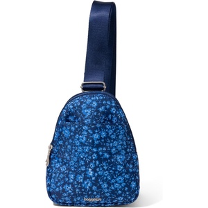 image:imageBaggallini Double Zip Mini SlingNavy Petal