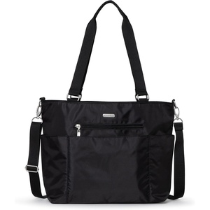 image:imageBaggallini Essential Laptop Tote  Work Tote Bag with Laptop Sleeve  Lightweight Travel Crossbody Shoulder Bag for WomenBlack