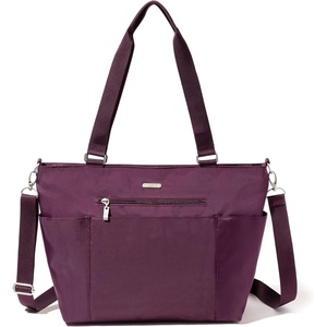 image:imageBaggallini Essential Laptop Tote  Work Tote Bag with Laptop Sleeve  Lightweight Travel Crossbody Shoulder Bag for WomenMulberry