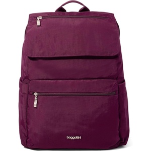 image:imageBaggallini Flap Laptop Backpack  15x11 Lightweight Work Travel Bag wLuggage Sleeve amp RFIDMulberry