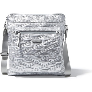 image:imageBaggallini Go Bagg with RFID Phone WristletSilver Metallic Quilt
