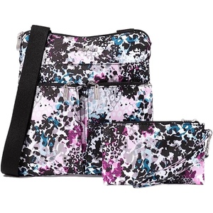 image:imageBaggallini Horizon Crossbody Bags for Women 10x105 Lightweight WaterResistant Nylon RFID Purse Handbag wWristlet IncludedAbstract Cheetah