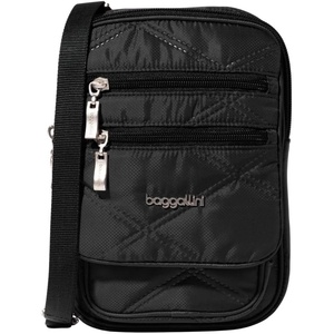 image:imageBaggallini Journey Crossbody Bags for Women 9x6 Small Lightweight Travel Handbag WRFIDBlack Quilt