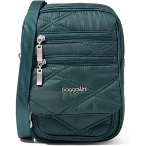 image:imageBaggallini Journey Crossbody Bags for Women 9x6 Small Lightweight Travel Handbag WRFIDEmerald Quilt