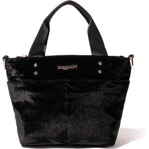 image:imageBaggallini Mini Carryall ToteBlack Velvet With Gold Hardware