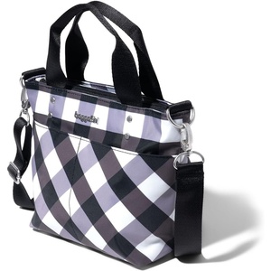 image:imageBaggallini Mini Carryall ToteBlack White Gingham
