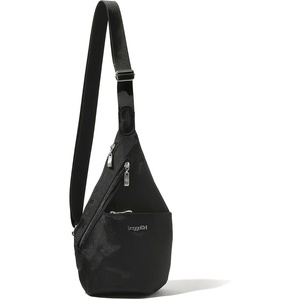 image:imageBaggallini Mini Sling  12x7 Sling Crossbody Bag Backpack with Adjustable Shoulder StrapBlack Cheetah Emboss