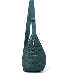 image:imageBaggallini Mini Sling  12x7 Sling Crossbody Bag Backpack with Adjustable Shoulder StrapEmerald Quilt