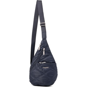 image:imageBaggallini Mini Sling  12x7 Sling Crossbody Bag Backpack with Adjustable Shoulder StrapFrench Navy Quilt