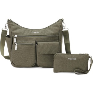 image:imageBaggallini Modern Everywhere Crossbody Bag for Women 11x9x45 Rfid Hobo BagOlive Heritage