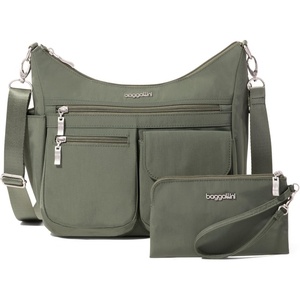 image:imageBaggallini Modern Everywhere Crossbody Bag for Women 11x9x45 Rfid Hobo BagThyme
