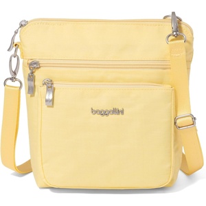 image:imageBaggallini Modern Pocket Crossbody Bag for Women 85x85 Handbag Purse with RFID Lightweight WaterResistantButter Yellow